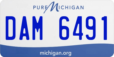 MI license plate DAM6491