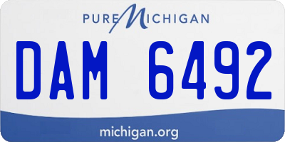 MI license plate DAM6492