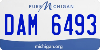 MI license plate DAM6493
