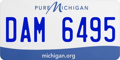 MI license plate DAM6495