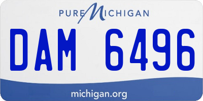 MI license plate DAM6496