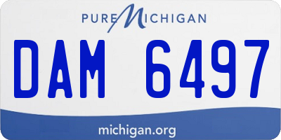 MI license plate DAM6497