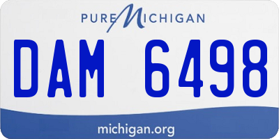 MI license plate DAM6498