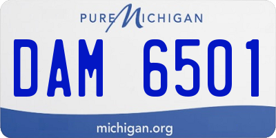 MI license plate DAM6501