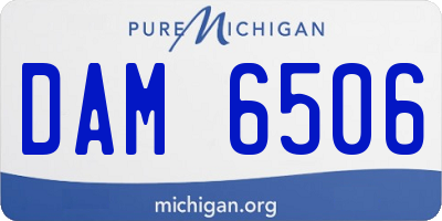 MI license plate DAM6506