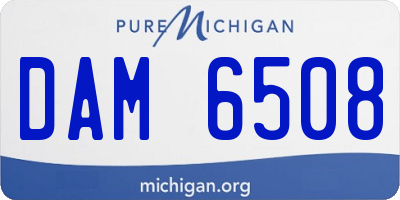 MI license plate DAM6508