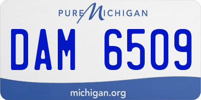 MI license plate DAM6509