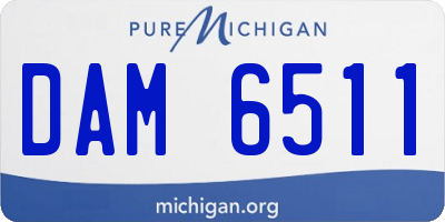 MI license plate DAM6511