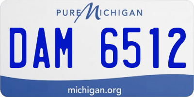 MI license plate DAM6512
