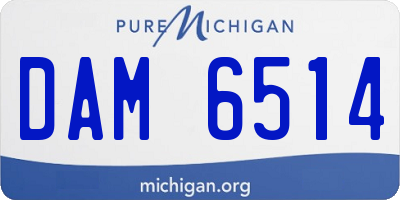 MI license plate DAM6514