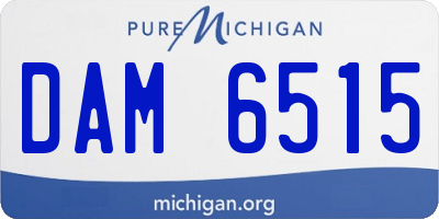 MI license plate DAM6515