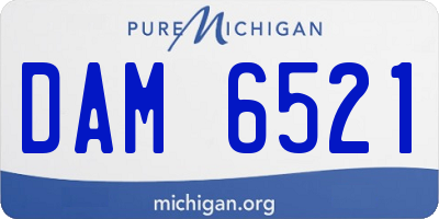 MI license plate DAM6521