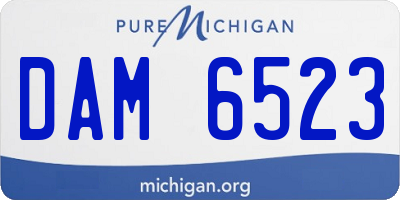 MI license plate DAM6523
