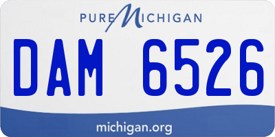 MI license plate DAM6526
