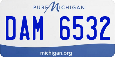 MI license plate DAM6532