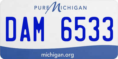 MI license plate DAM6533