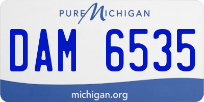 MI license plate DAM6535