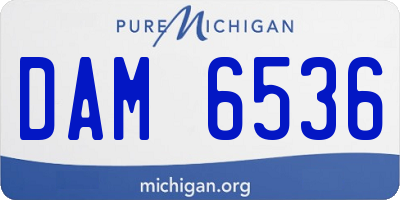 MI license plate DAM6536