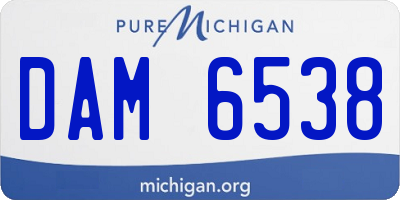 MI license plate DAM6538