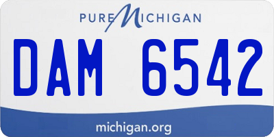 MI license plate DAM6542