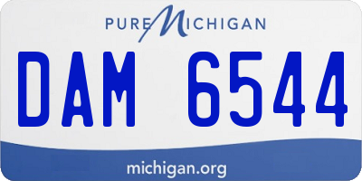 MI license plate DAM6544