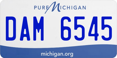 MI license plate DAM6545