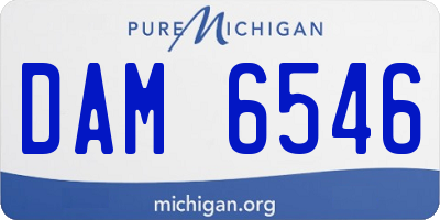 MI license plate DAM6546