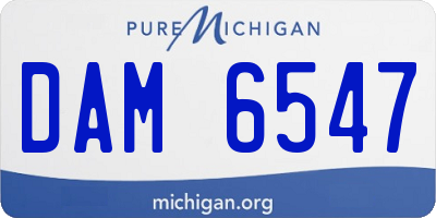 MI license plate DAM6547