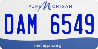 MI license plate DAM6549