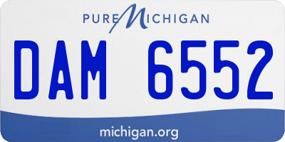 MI license plate DAM6552