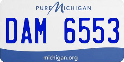 MI license plate DAM6553