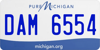 MI license plate DAM6554
