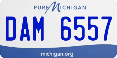 MI license plate DAM6557