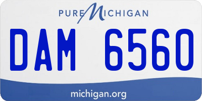 MI license plate DAM6560