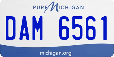 MI license plate DAM6561