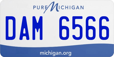 MI license plate DAM6566