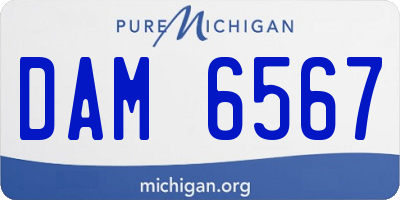 MI license plate DAM6567