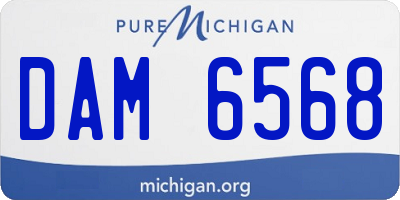 MI license plate DAM6568