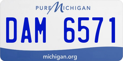 MI license plate DAM6571