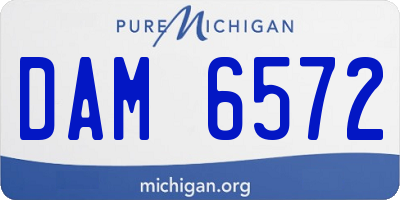 MI license plate DAM6572