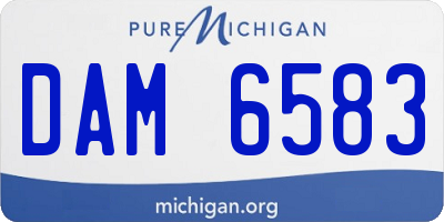 MI license plate DAM6583