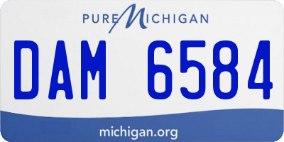 MI license plate DAM6584