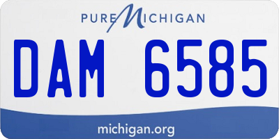 MI license plate DAM6585