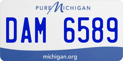 MI license plate DAM6589