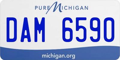 MI license plate DAM6590