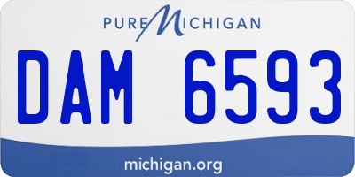 MI license plate DAM6593