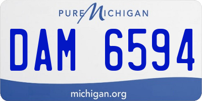 MI license plate DAM6594