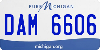MI license plate DAM6606