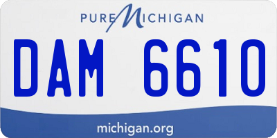MI license plate DAM6610