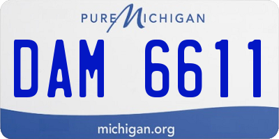 MI license plate DAM6611